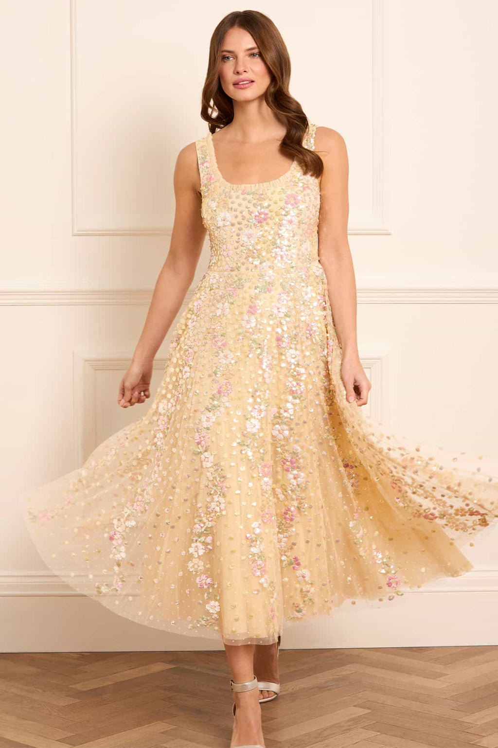 Confetti Scoop Neck Ballerina Dress