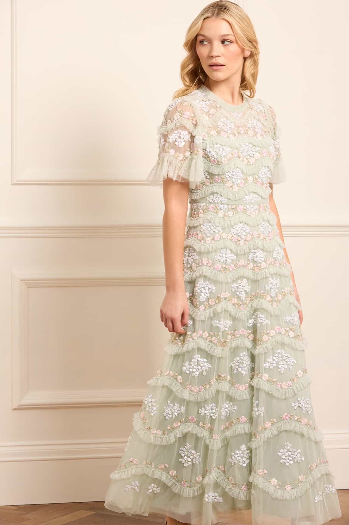 Daisy Wave Ankle Gown