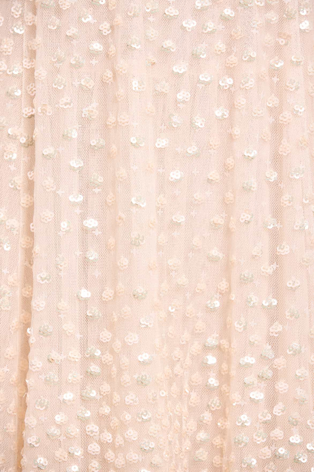 Scatter Dot Ruffle Ankle Gown